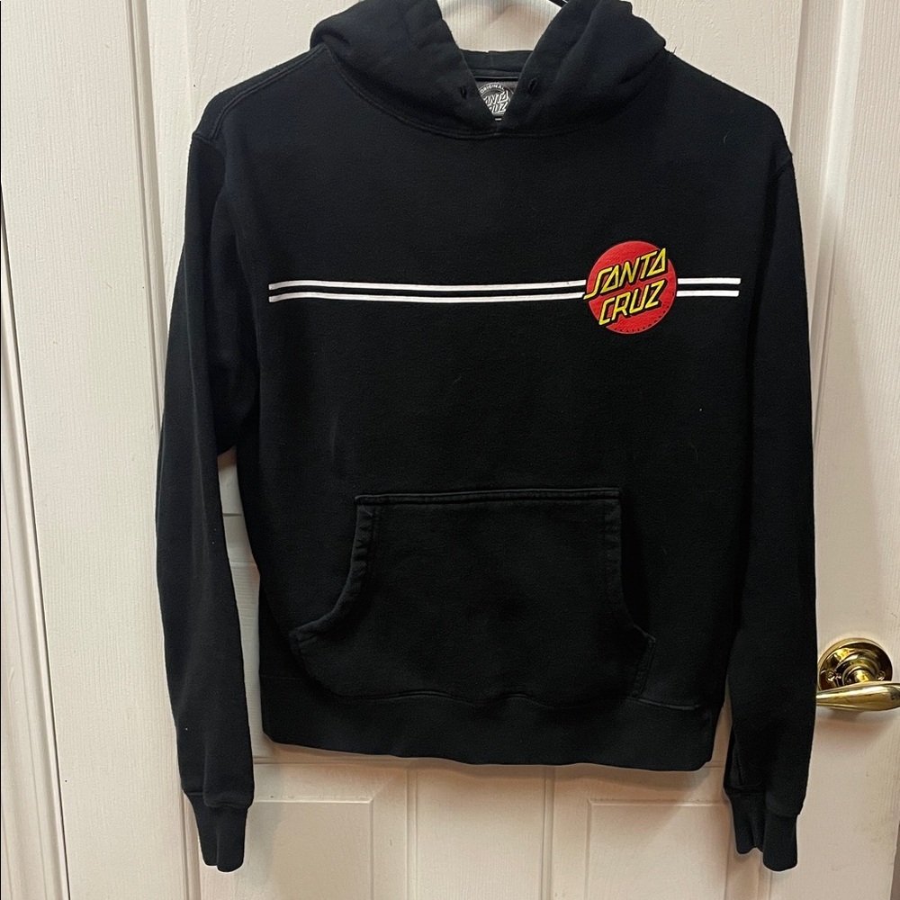 Santa Cruz Skateboards Black Sweater with Red Logo